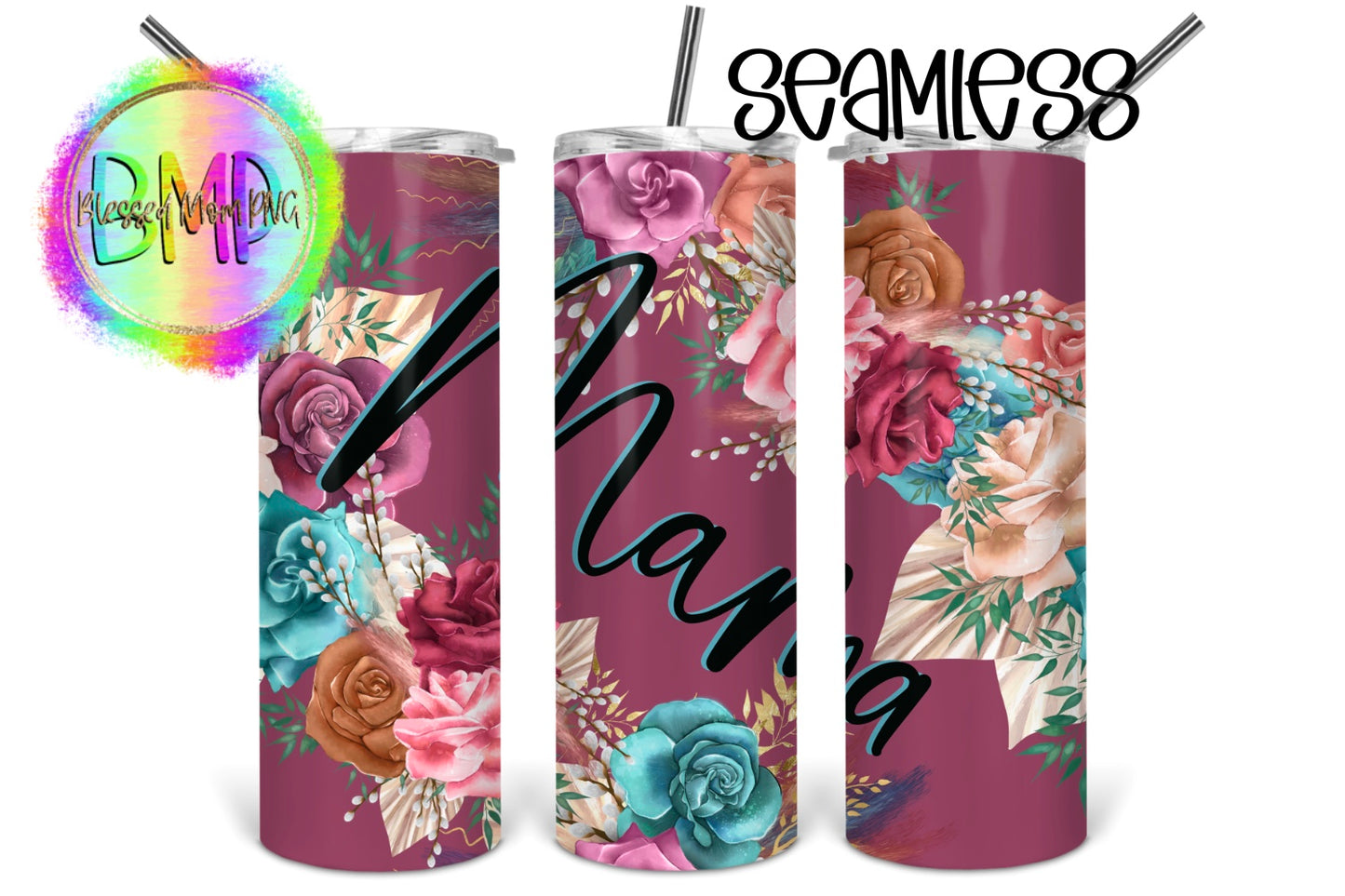 Floral Mama Purple Tumbler