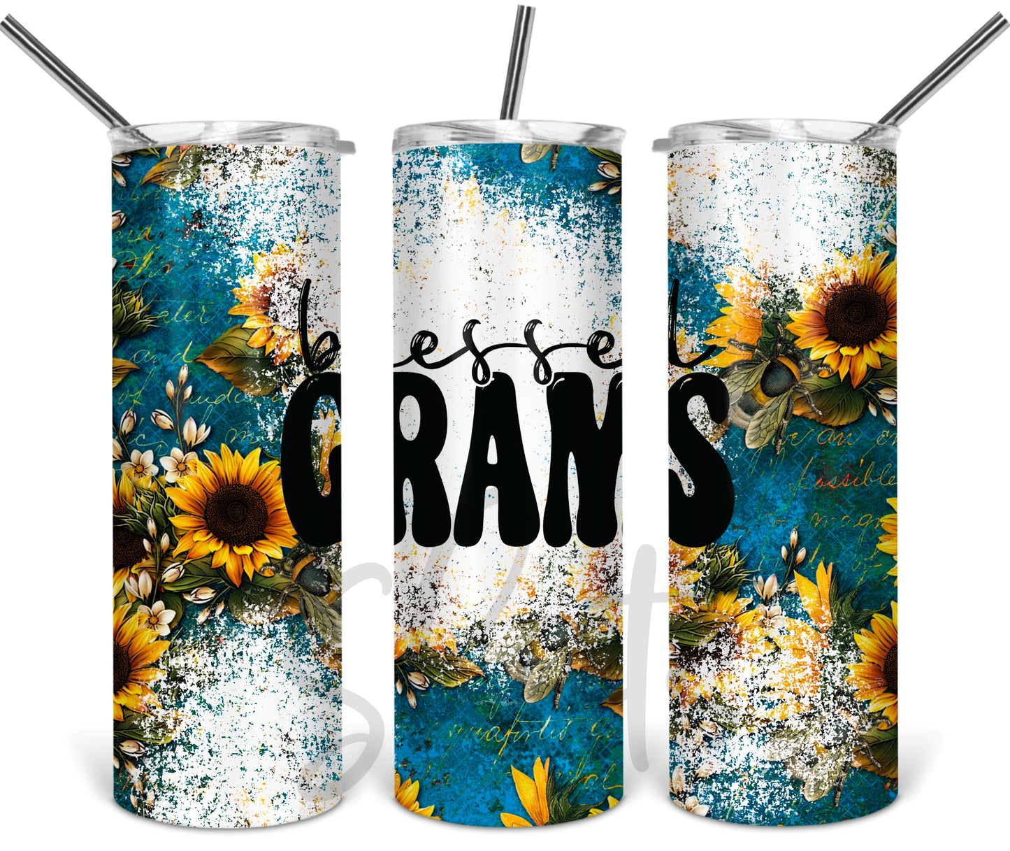 Blessed Grams Sunflower Tumbler