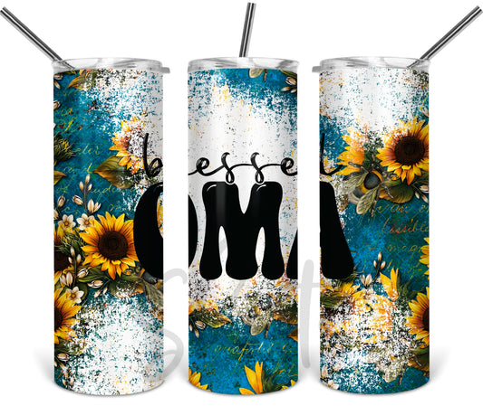 Blessed Oma Sunflower Tumbler