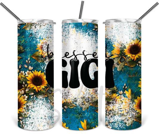 Blessed Gigi Sunflower Tumbler