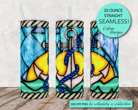 Nautical stained glass Tumbler