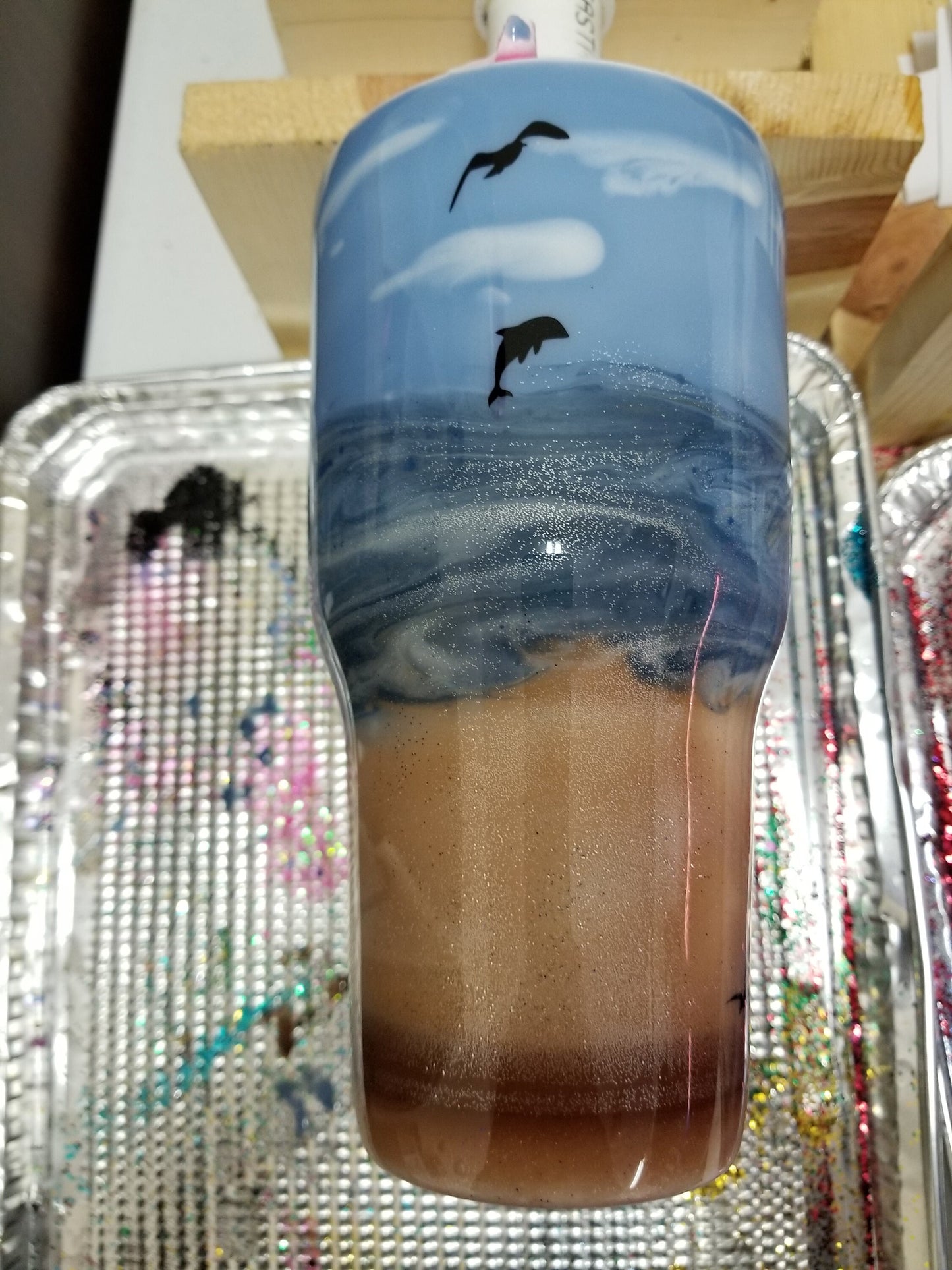 30 ounce couple beach tumbler