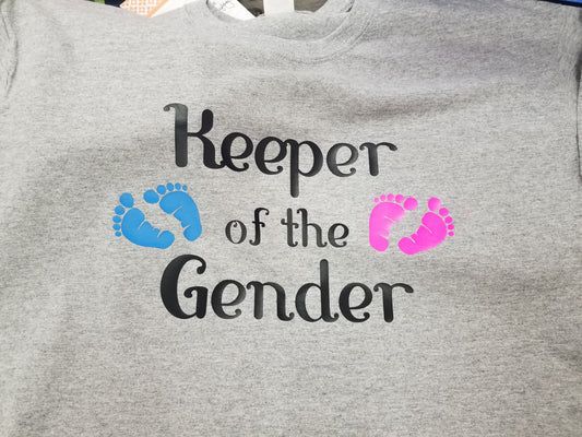 Gender Keeper gender reveal tshirt