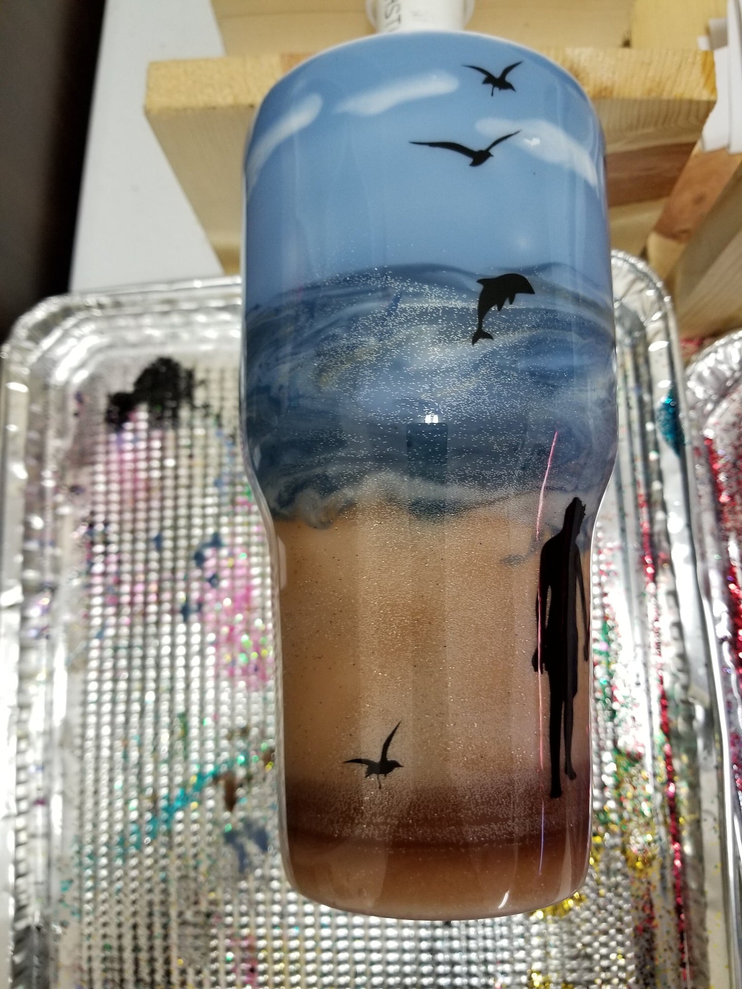 30 ounce couple beach tumbler