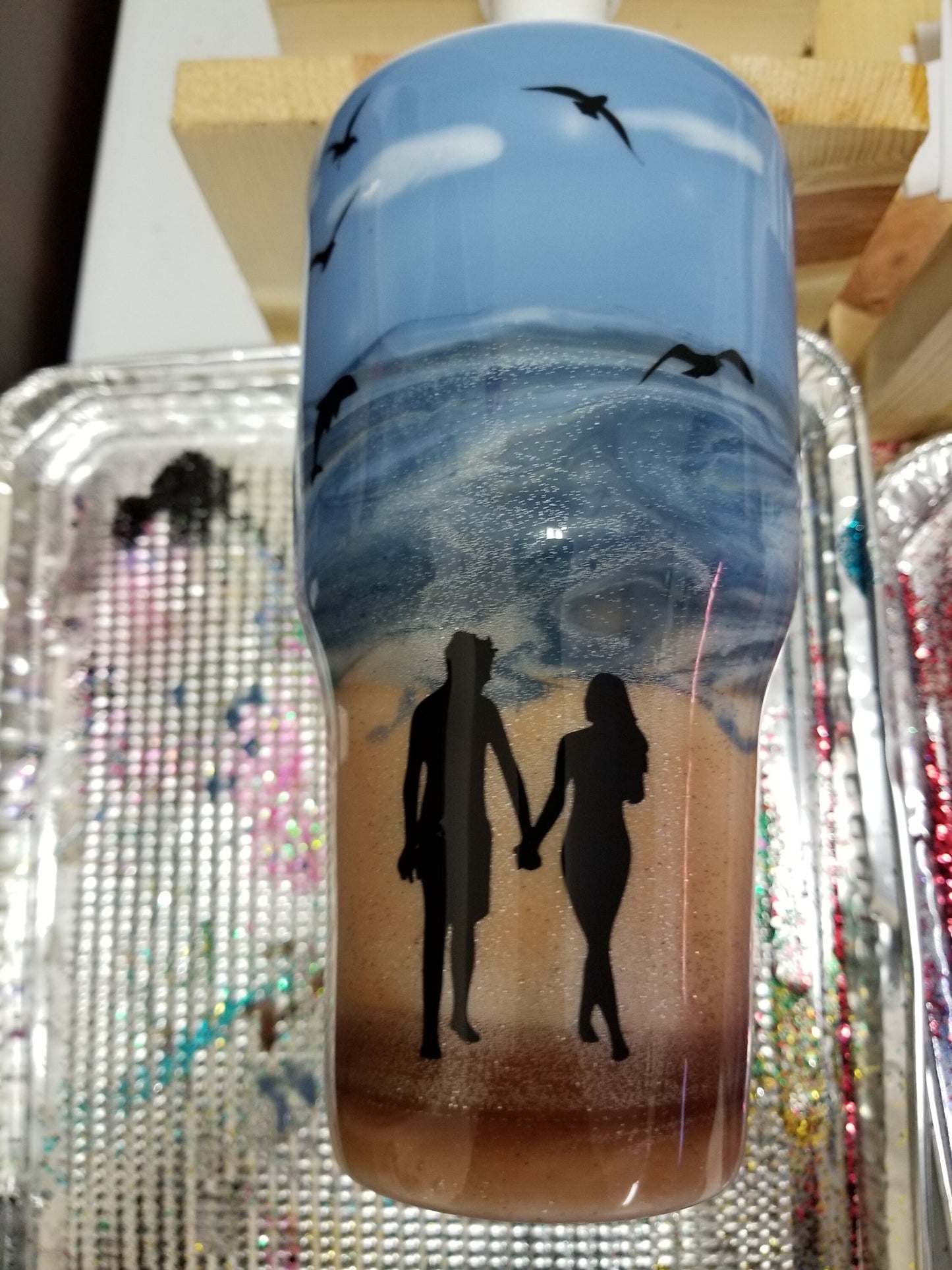 30 ounce couple beach tumbler