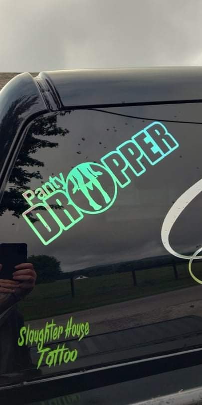 Panty dropper holographic decal